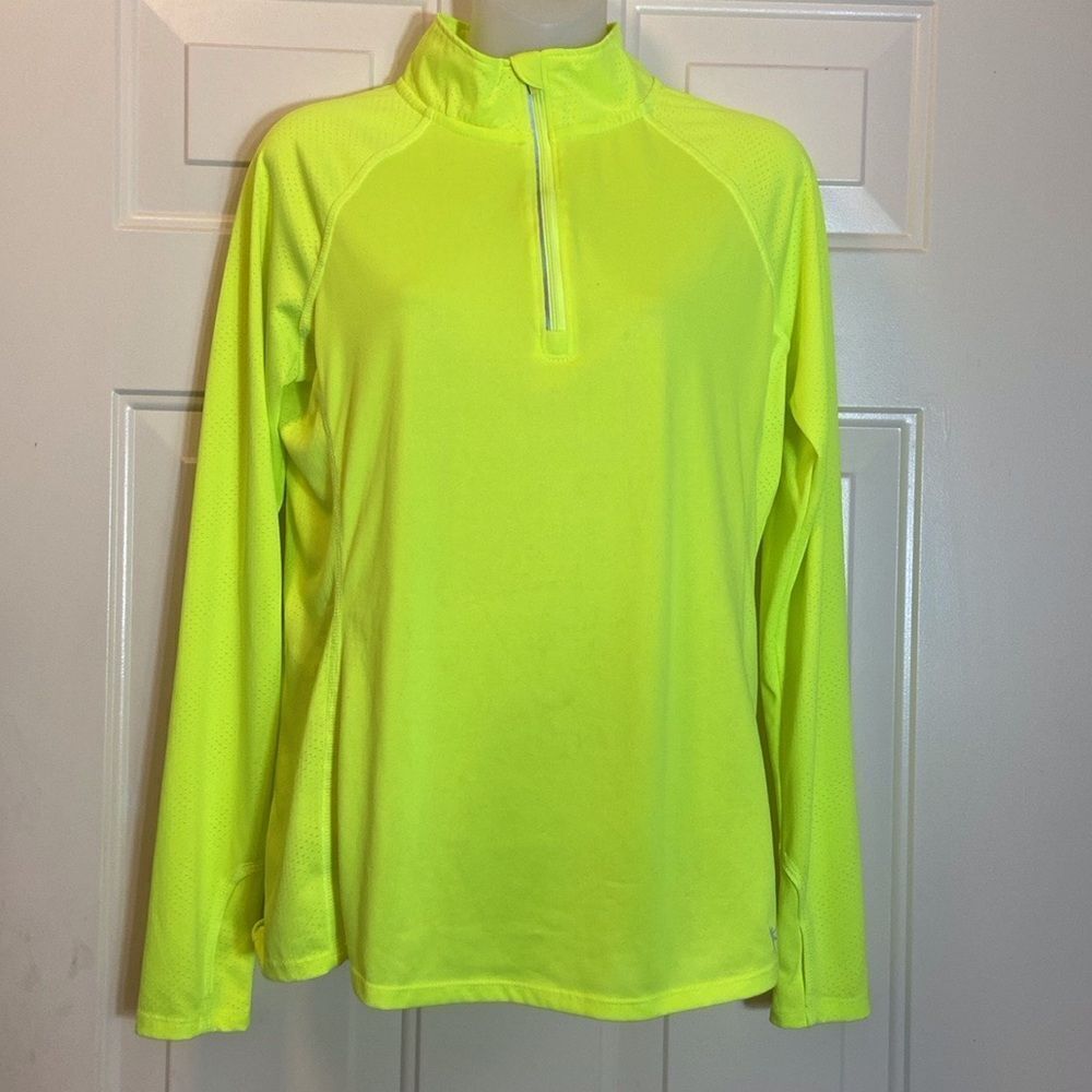 DANSKIN NOW Semi-Fitted Women’s Jacket Neon Green Size M (8-10)